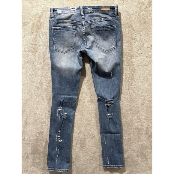 Blank NYC Womens Size 25 Boyfriend Distressed Blue Jeans Stretch Flavor Savor‎ - Picture 8 of 16
